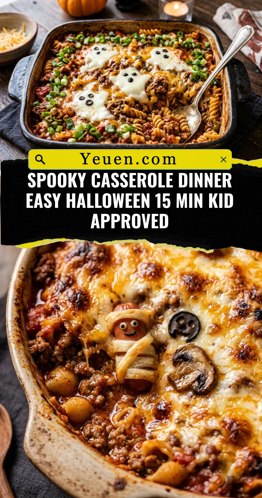 Spooky Casserole Dinner Easy Halloween 15 Min Kid Approved