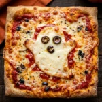 Spooky Chicken Dinner Kid Approved Easy Halloween Ghost Pizza