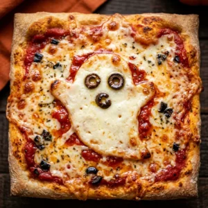 Spooky Chicken Dinner Kid Approved Easy Halloween Ghost Pizza