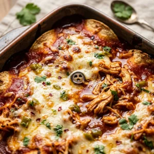 Spooky Chicken Enchilada Casserole - Make Ahead