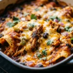 Spooky Chicken Enchilada Casserole - Make Ahead