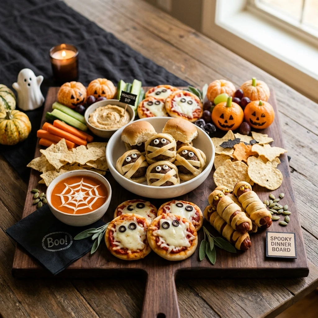 Spooky Dinner Board Easy Halloween 15 Min Kid Approved