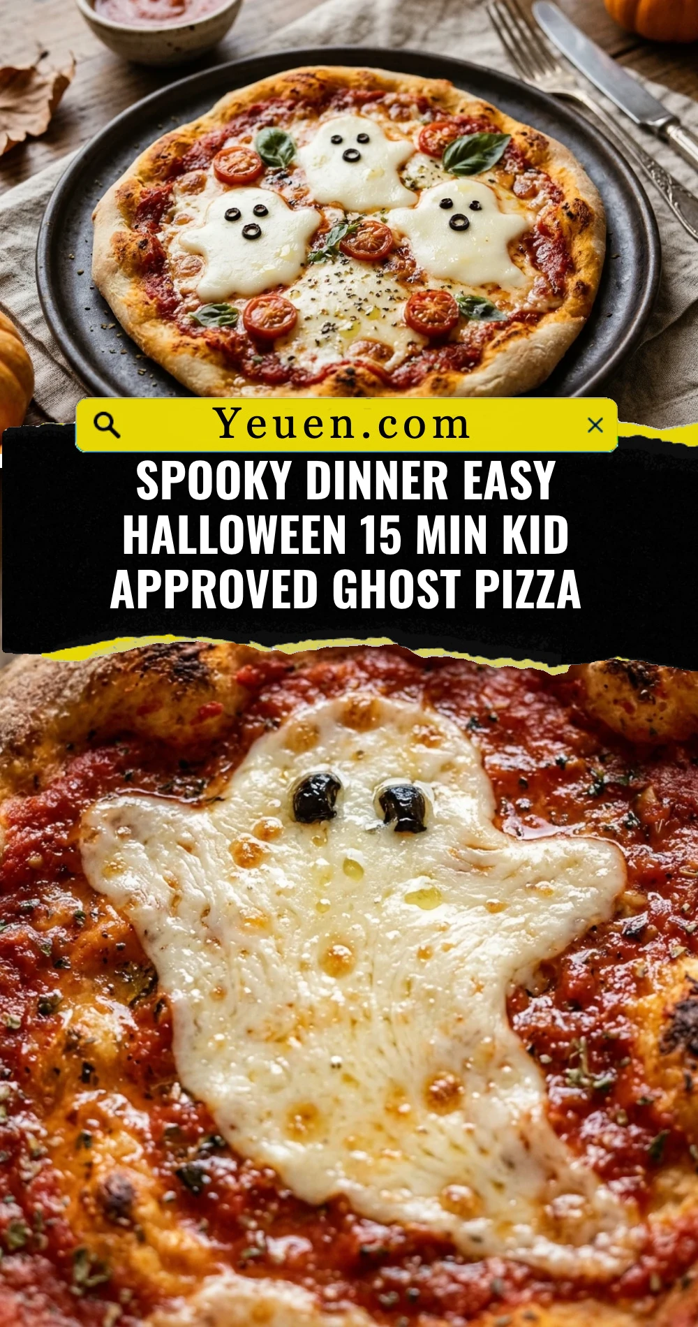 Spooky Dinner Easy Halloween 15 Min Kid Approved Ghost Pizza