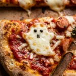 Spooky Hot Dog Dinner Kid Approved Easy Halloween Ghost Pizza