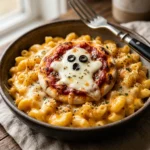 Spooky Mac And Cheese Dinner Kid Approved Easy Halloween Ghost Pizza