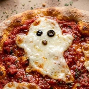 Spooky Pizza Dinner Kid Approved Easy Halloween Ghost Pizza
