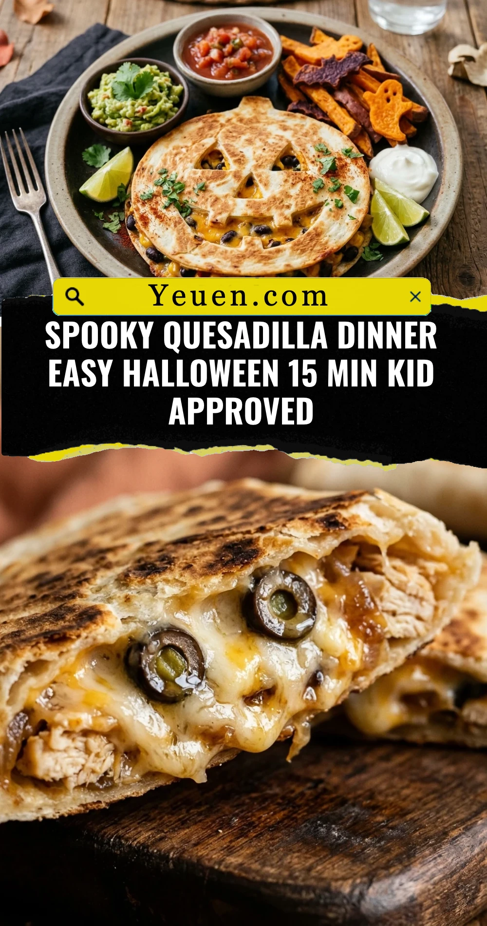 Spooky Quesadilla Dinner Easy Halloween 15 Min Kid Approved
