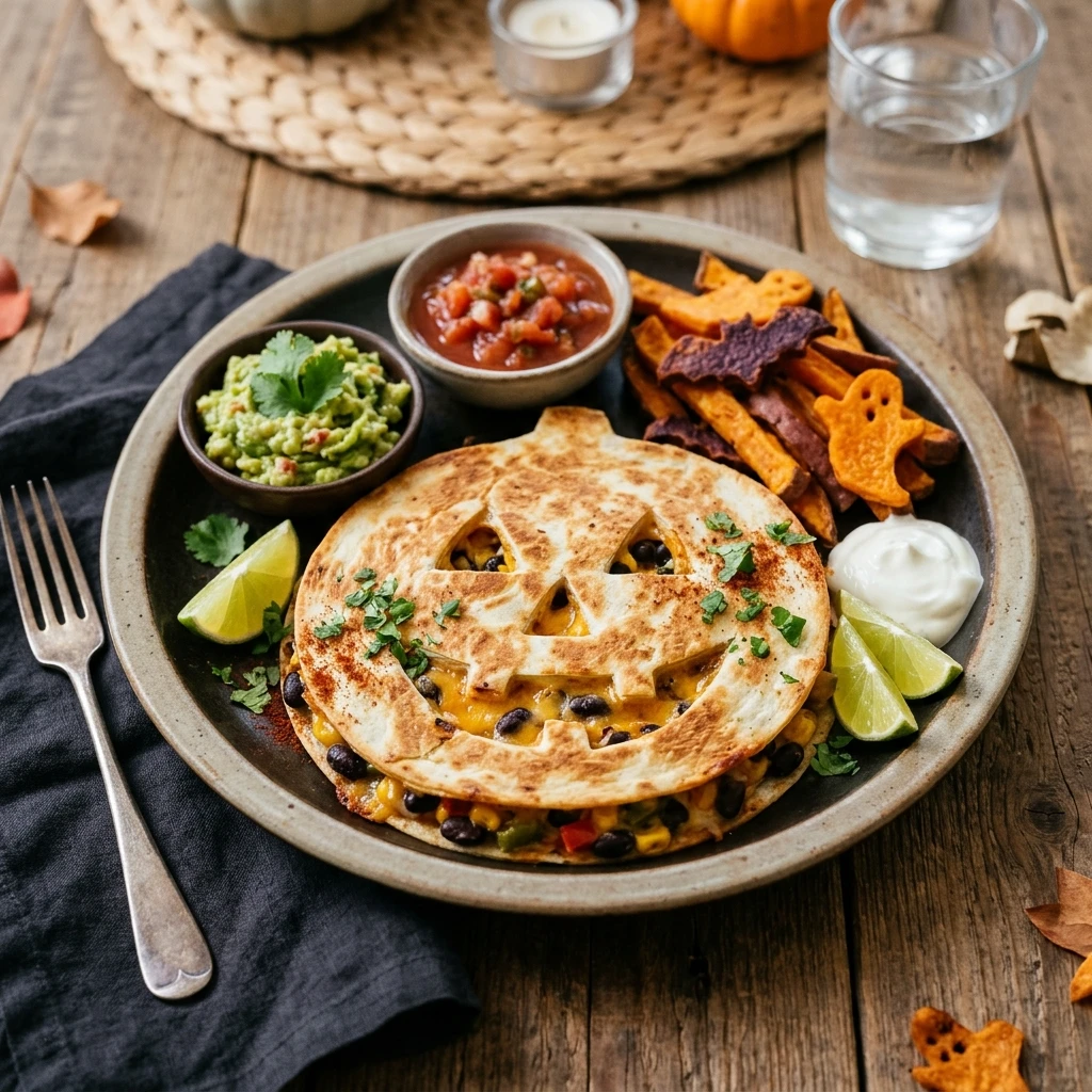 Spooky Quesadilla Dinner Easy Halloween 15 Min Kid Approved