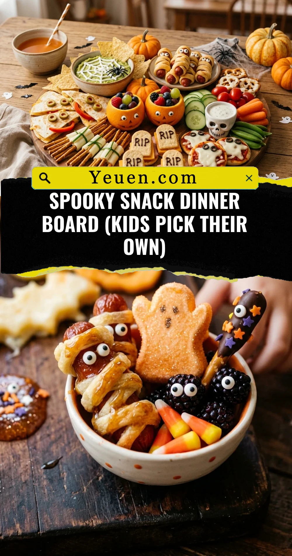 Spooky Snack Dinner Board (Kids Pick Their Own)