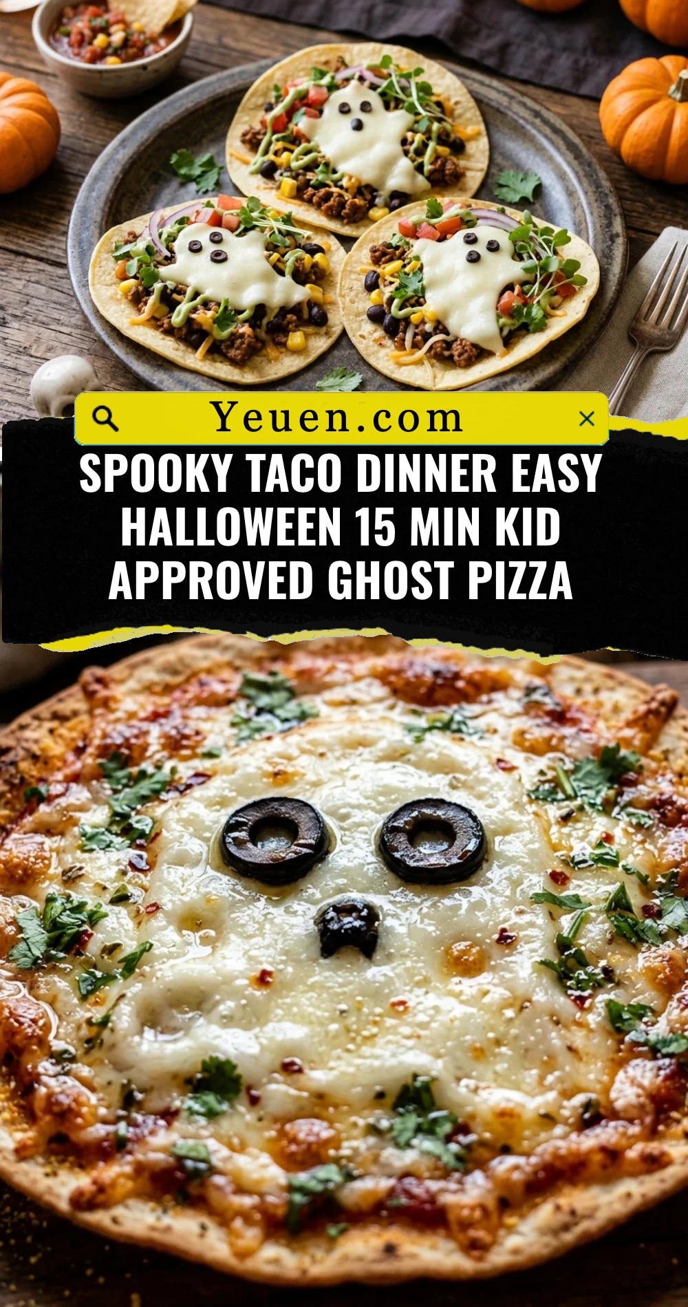 Spooky Taco Dinner Easy Halloween 15 Min Kid Approved Ghost Pizza