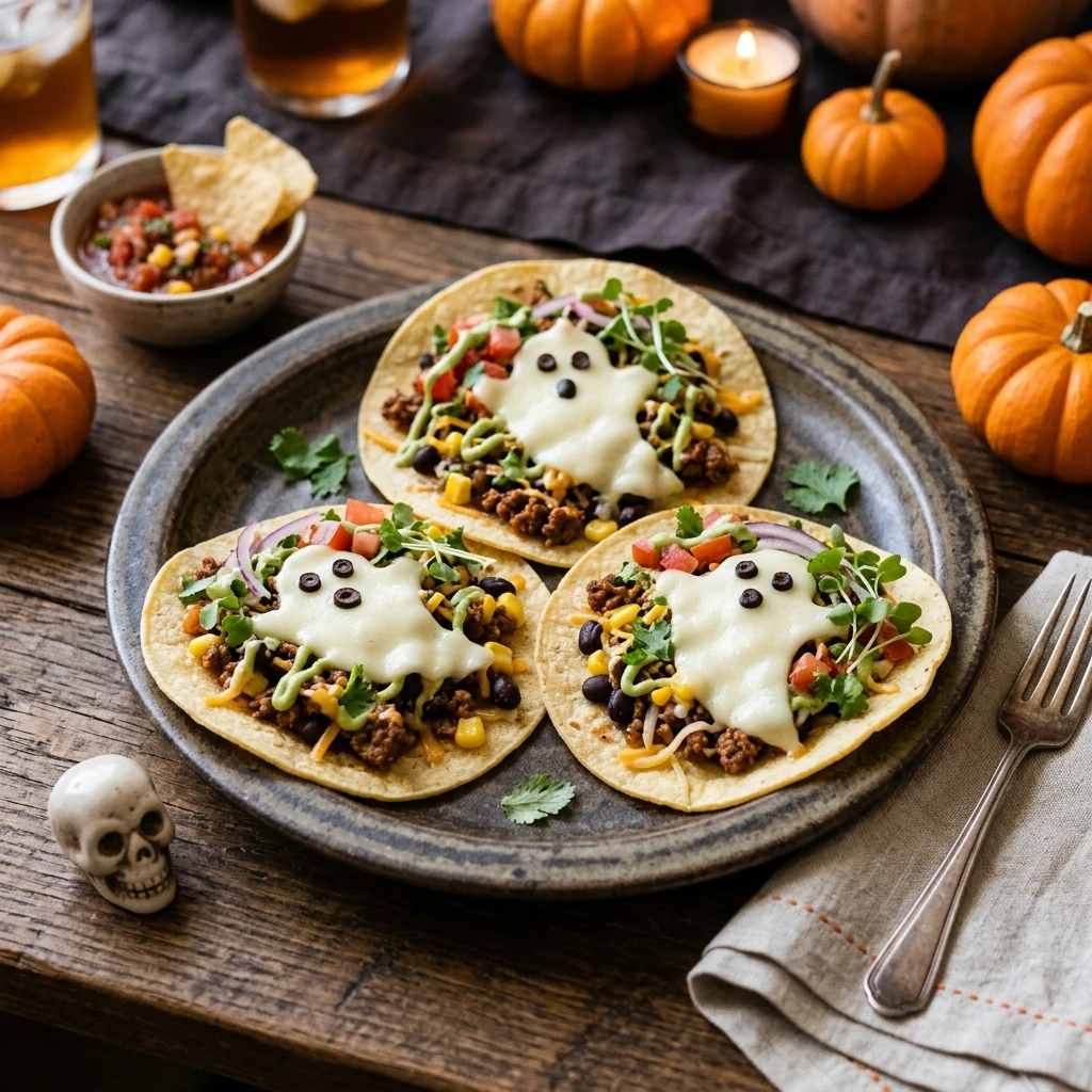 Spooky Taco Dinner Easy Halloween 15 Min Kid Approved Ghost Pizza