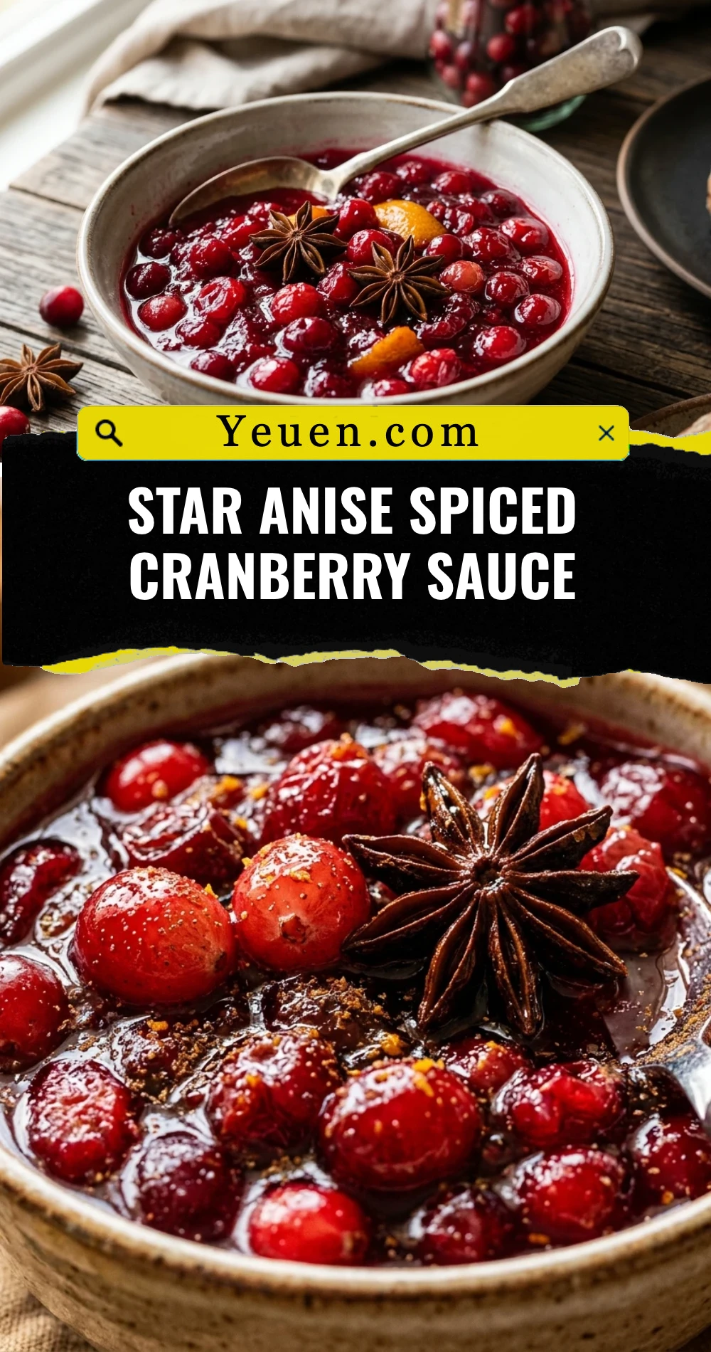 Star Anise Spiced Cranberry Sauce