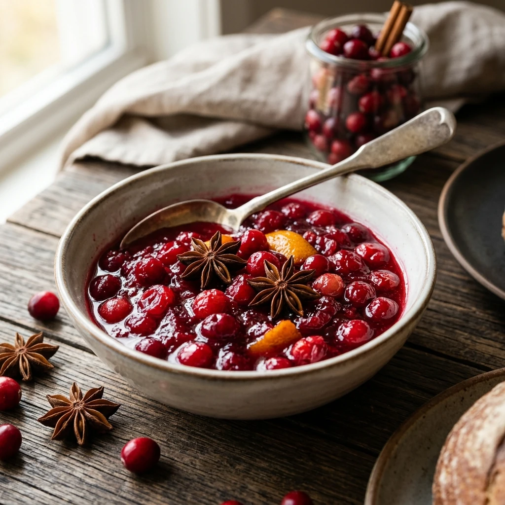 Star Anise Spiced Cranberry Sauce