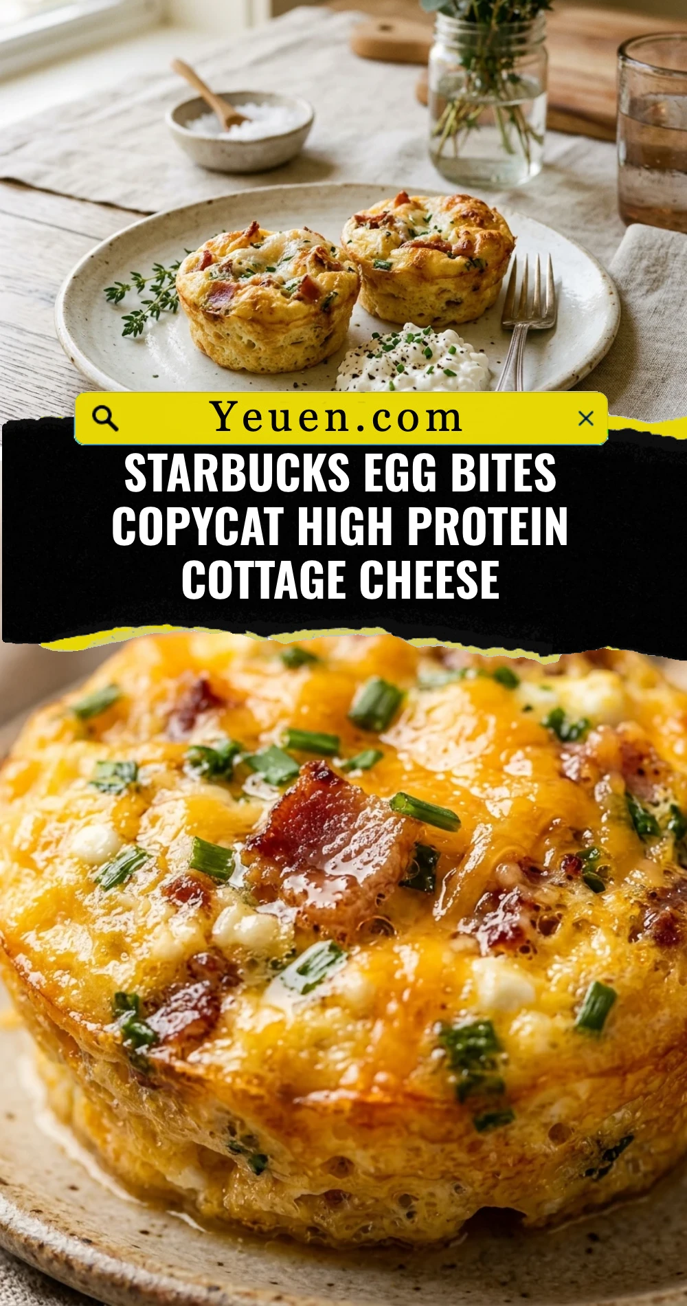 Starbucks Egg Bites Copycat High Protein Cottage Cheese