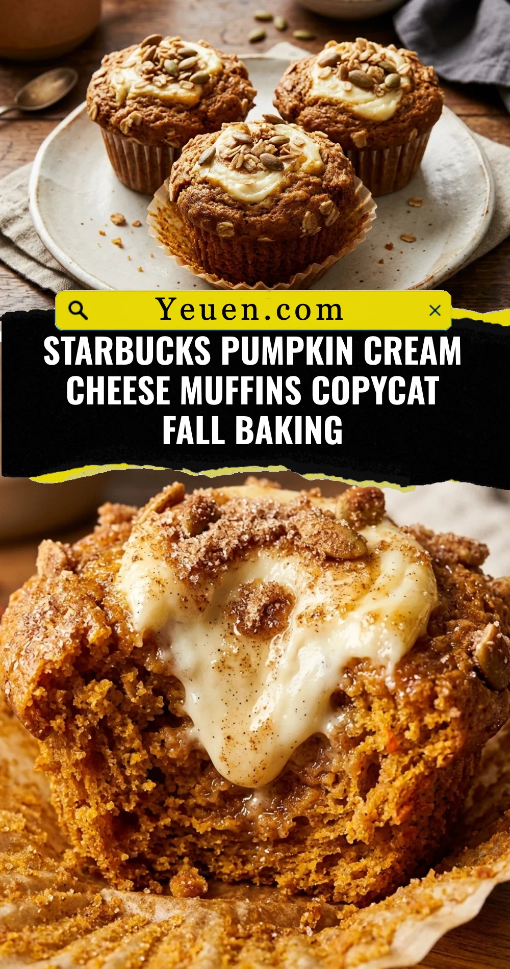 Starbucks Pumpkin Cream Cheese Muffins Copycat Fall Baking