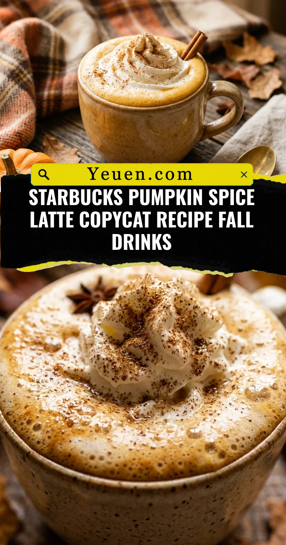 Starbucks Pumpkin Spice Latte Copycat Recipe Fall Drinks