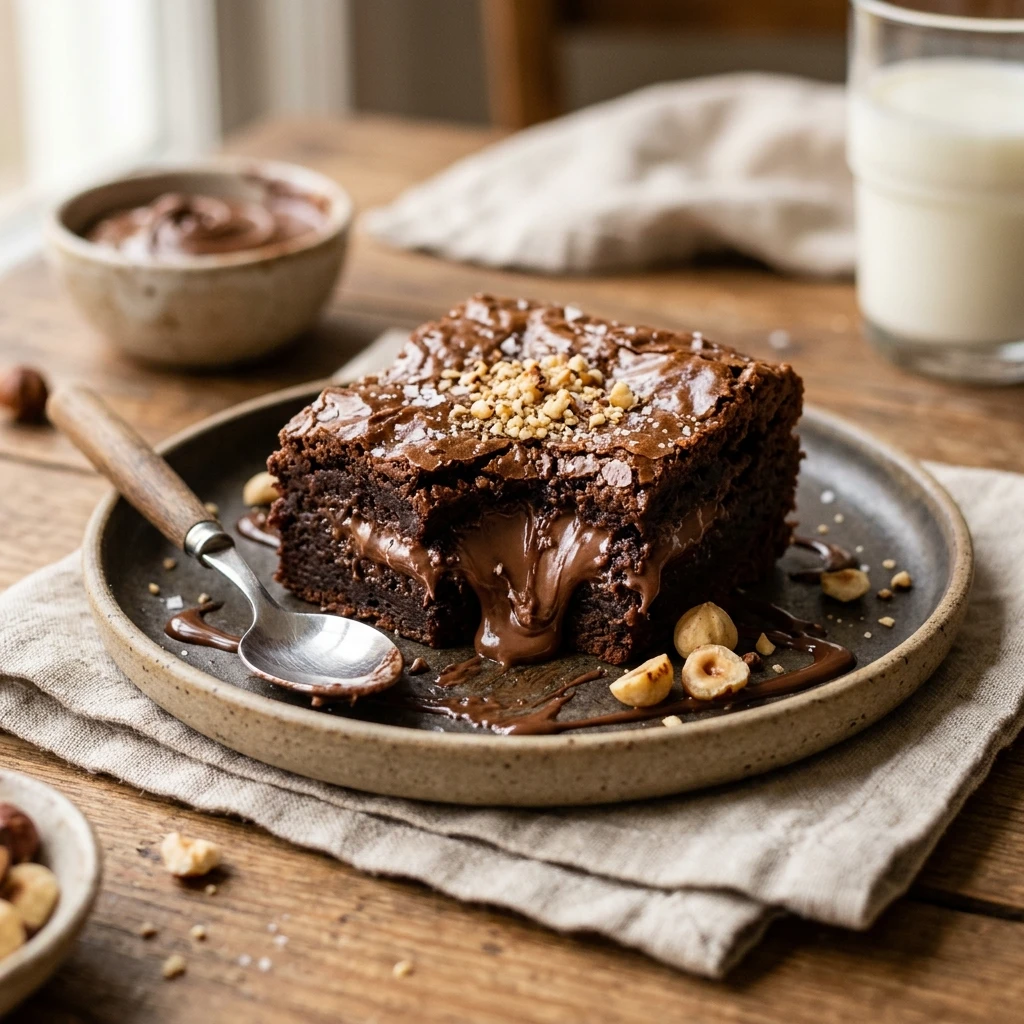 Stuffed Brownies With Nutella Loaded Easy Fudgy Chocolate