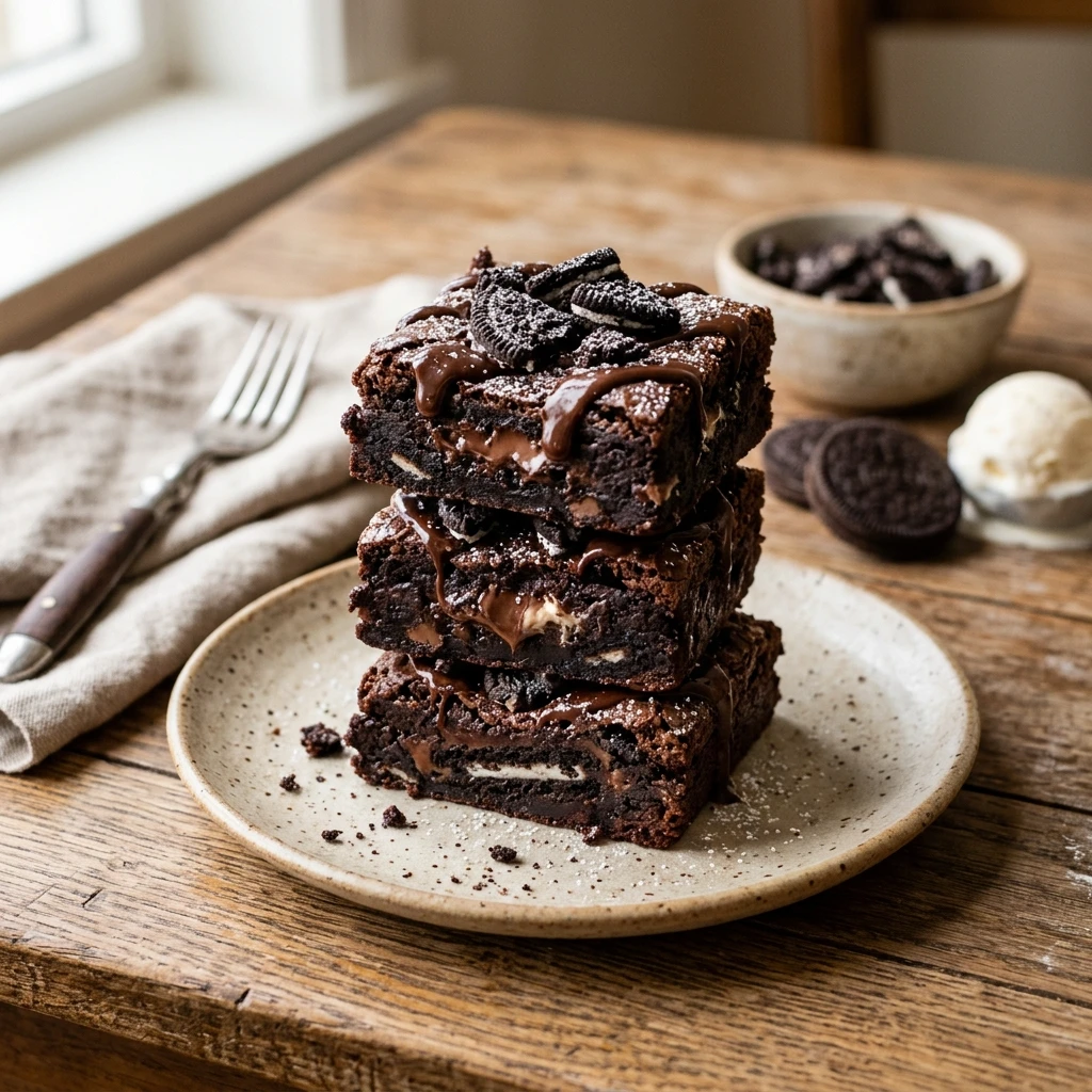 Stuffed Brownies With Oreo Loaded Easy Fudgy Chocolate