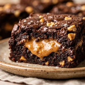 Stuffed Brownies With Peanut Butter Loaded Easy Fudgy Chocolate