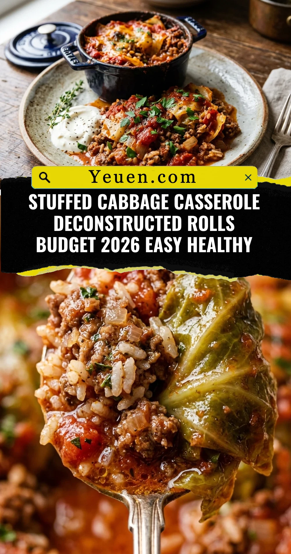 Stuffed Cabbage Casserole Deconstructed Rolls Budget 2026 Easy Healthy