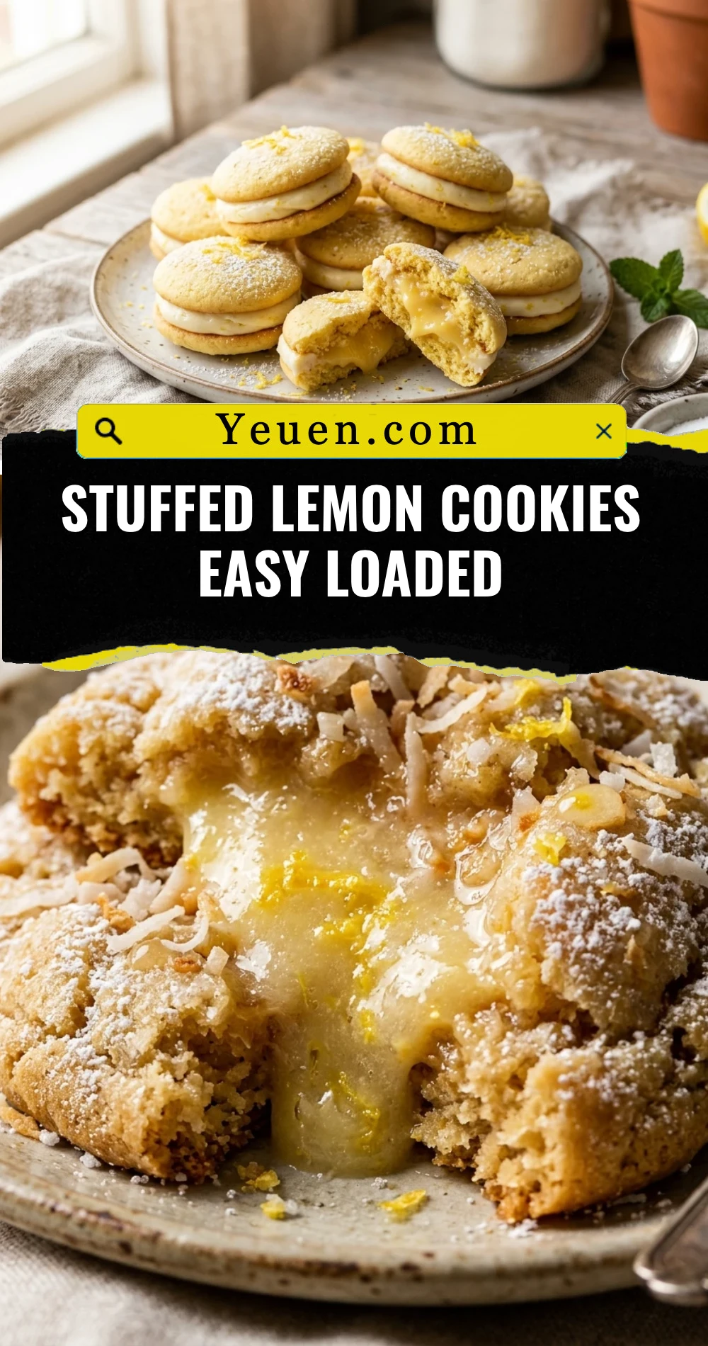 Stuffed Lemon Cookies Easy Loaded
