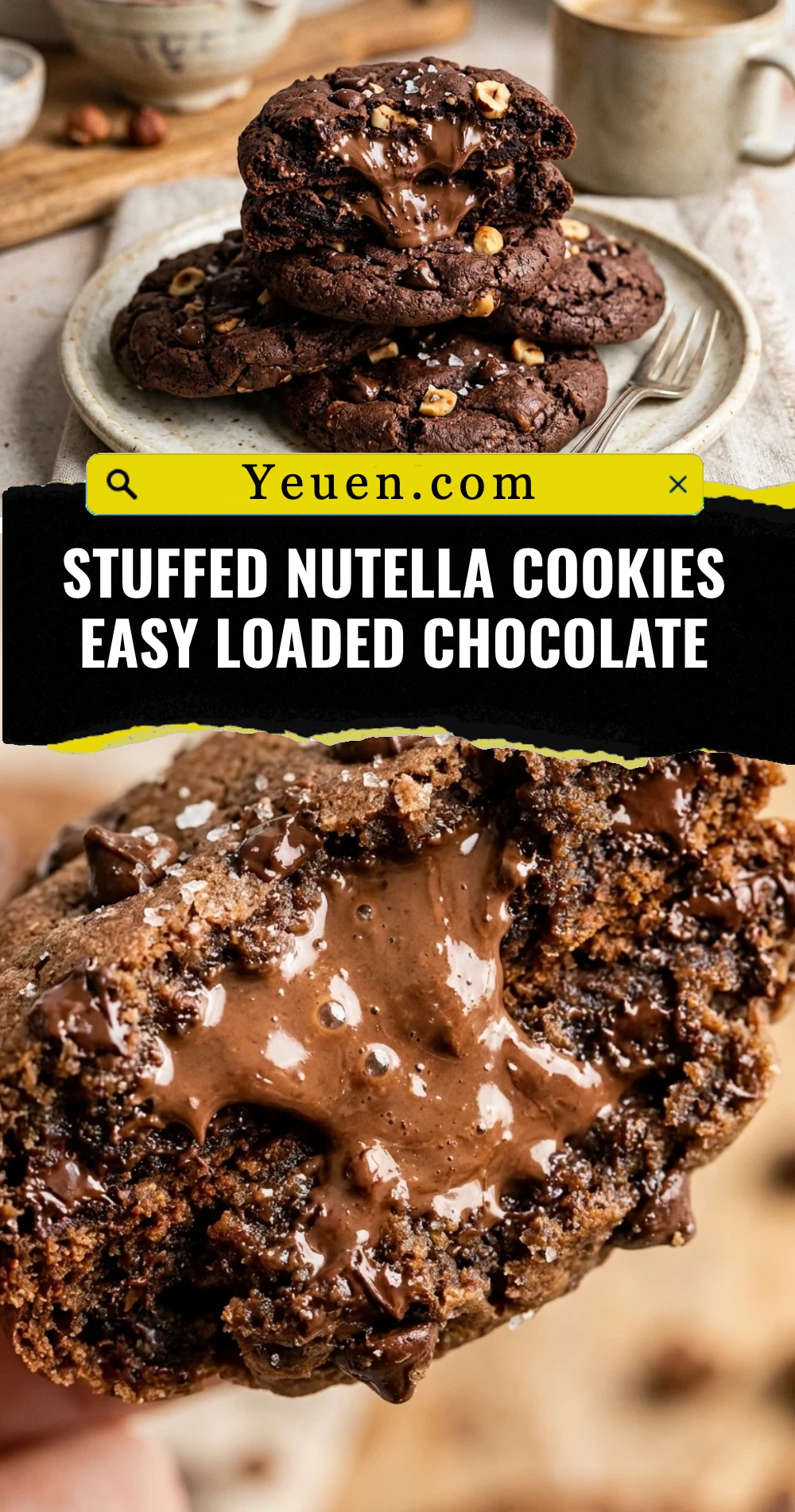 Stuffed Nutella Cookies Easy Loaded Chocolate
