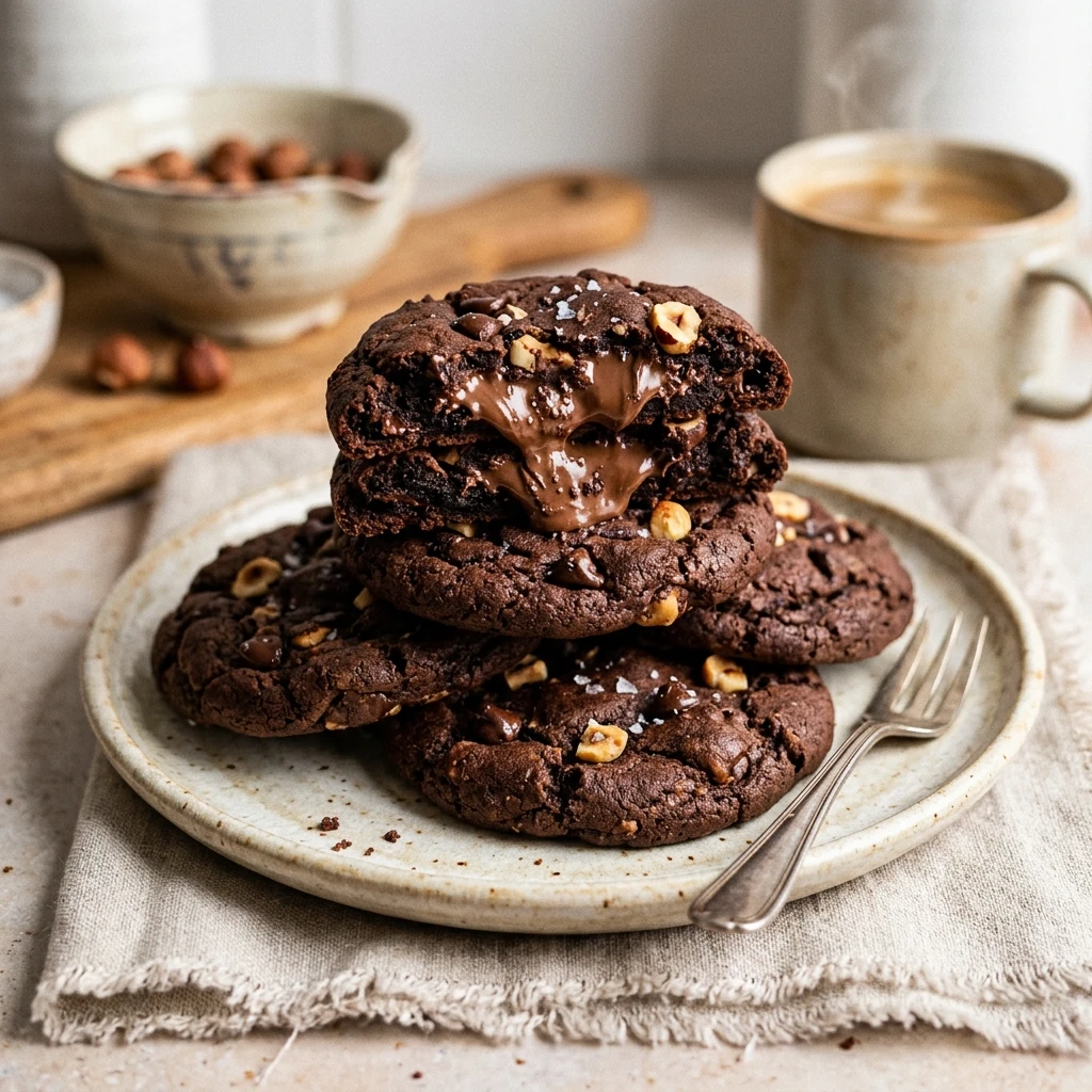 Stuffed Nutella Cookies Easy Loaded Chocolate