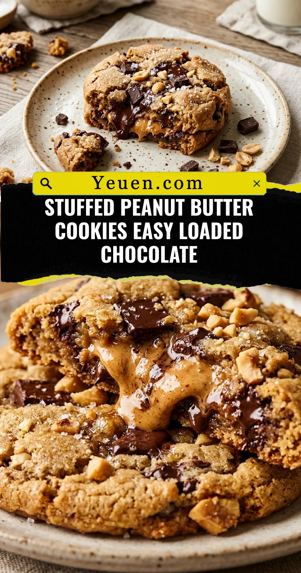 Stuffed Peanut Butter Cookies Easy Loaded Chocolate