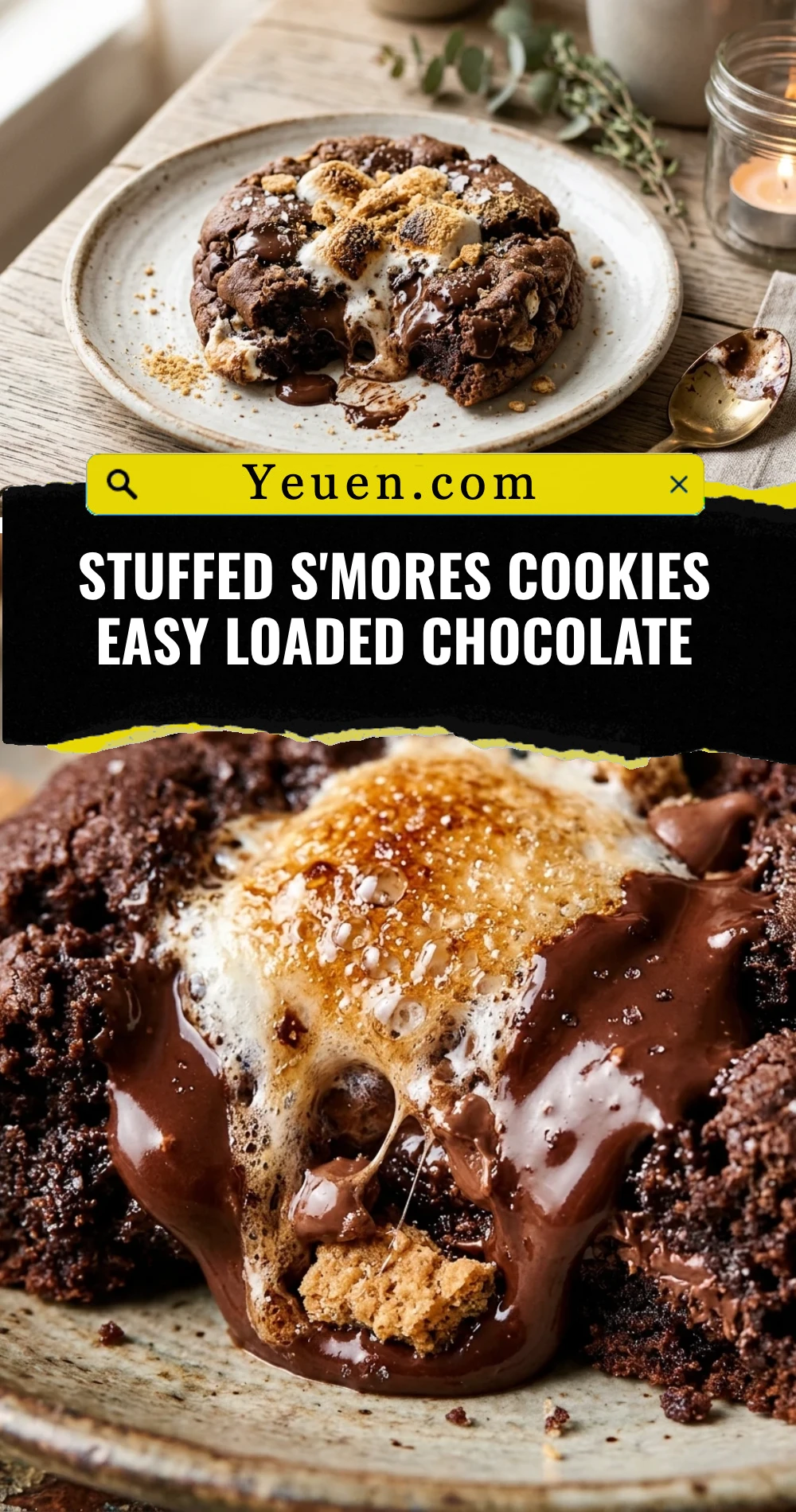 Stuffed S'mores Cookies Easy Loaded Chocolate