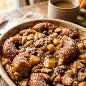 Thanksgiving Apple Cider Donut Breakfast Casserole Fall Morning
