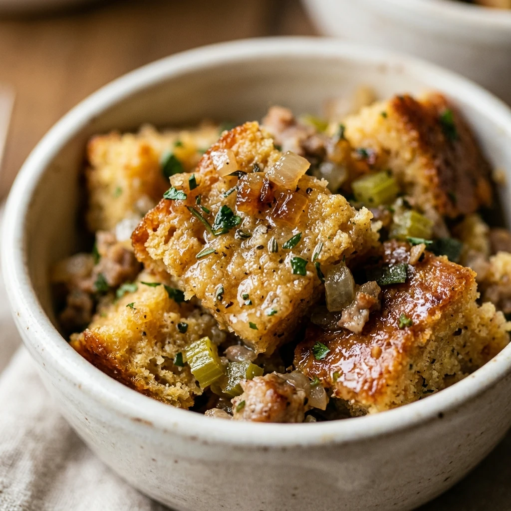 Thanksgiving Budget Cornbread Stuffing Under $20 Feeds 8