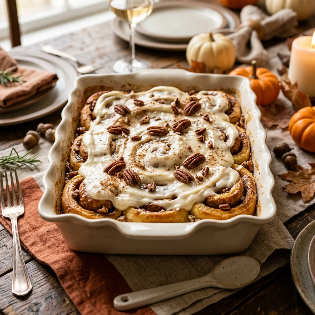 Thanksgiving Cinnamon Roll Casserole With Cream Cheese Feeds A Crowd