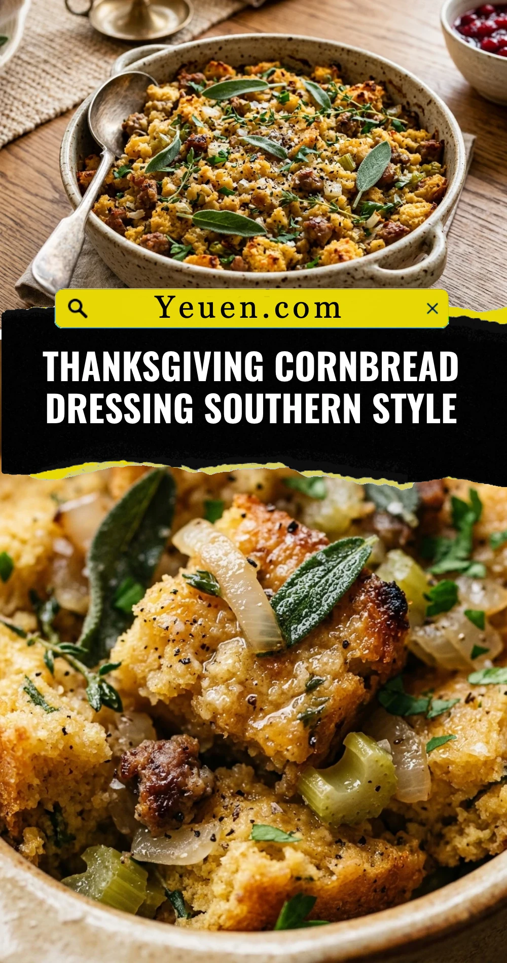 Thanksgiving Cornbread Dressing Southern Style