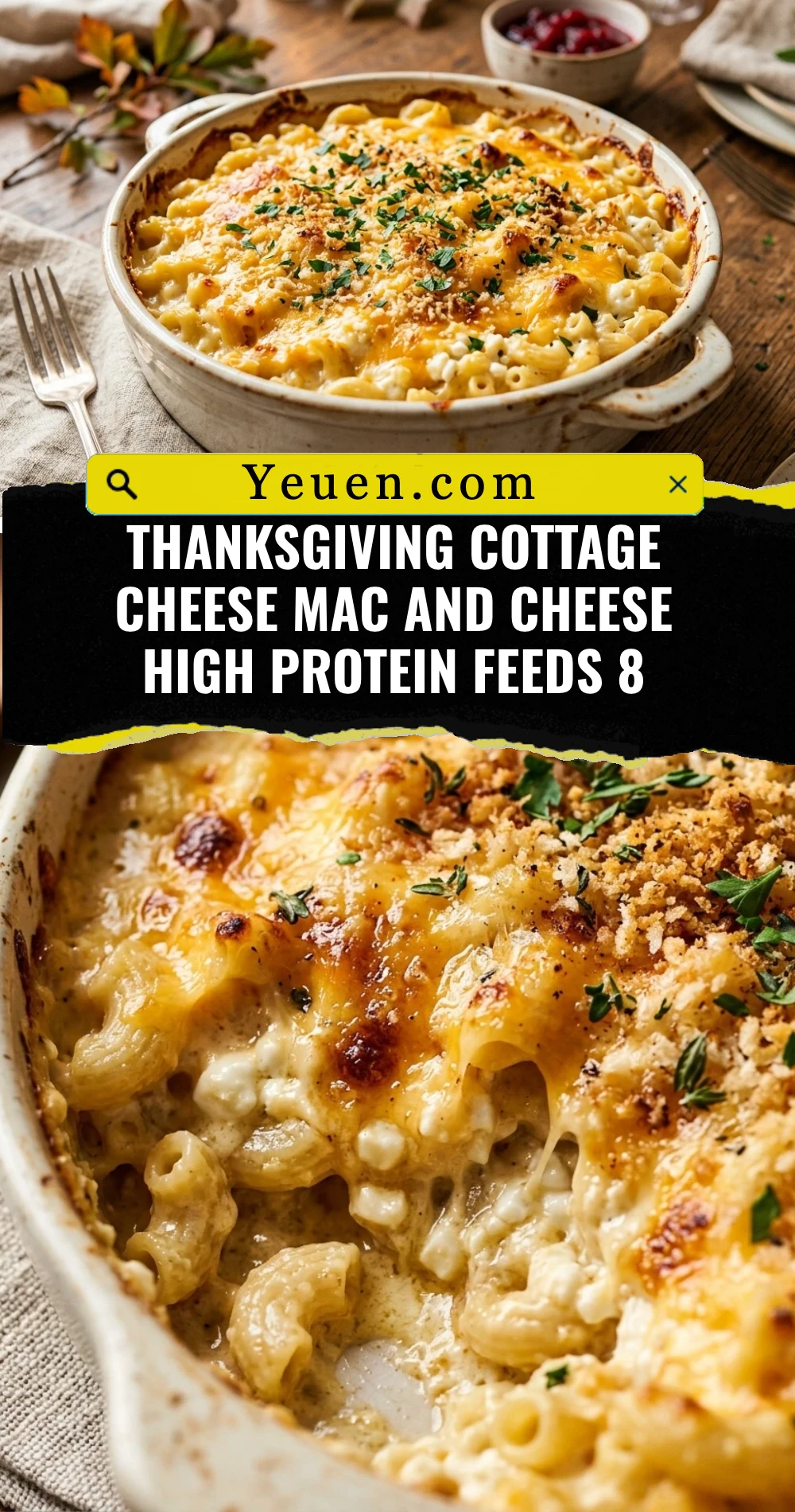 Thanksgiving Cottage Cheese Mac And Cheese High Protein Feeds 8