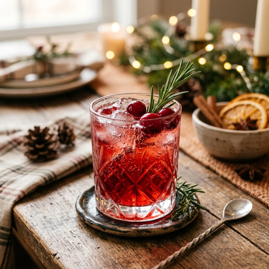 Thanksgiving Cranberry Drink Nonalcoholic Boozy Easy Holiday Cozy