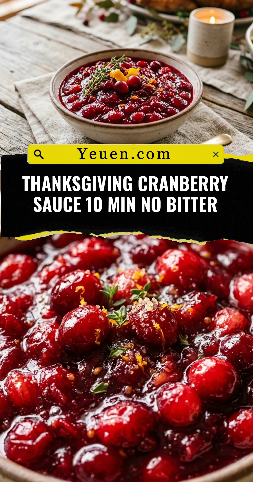 Thanksgiving Cranberry Sauce 10 Min No Bitter