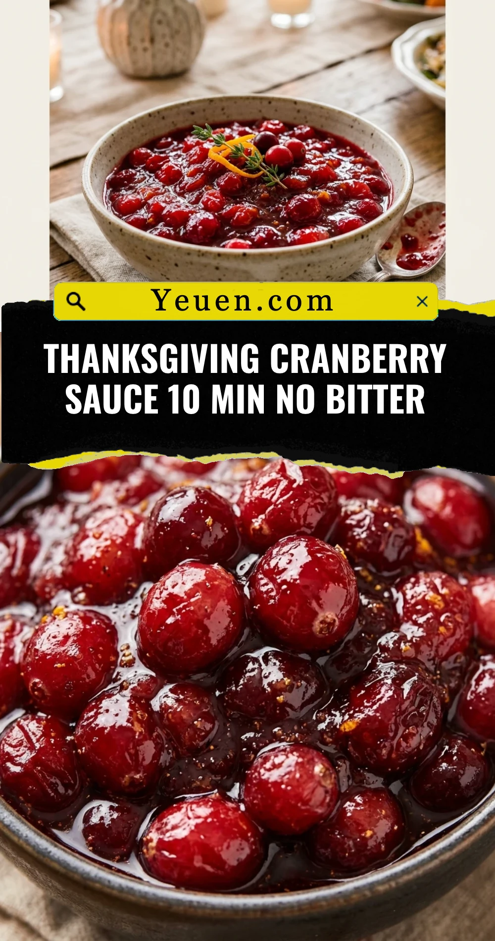 Thanksgiving Cranberry Sauce 10 Min No Bitter