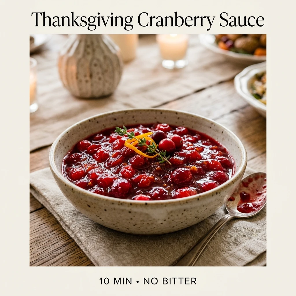 Thanksgiving Cranberry Sauce 10 Min No Bitter