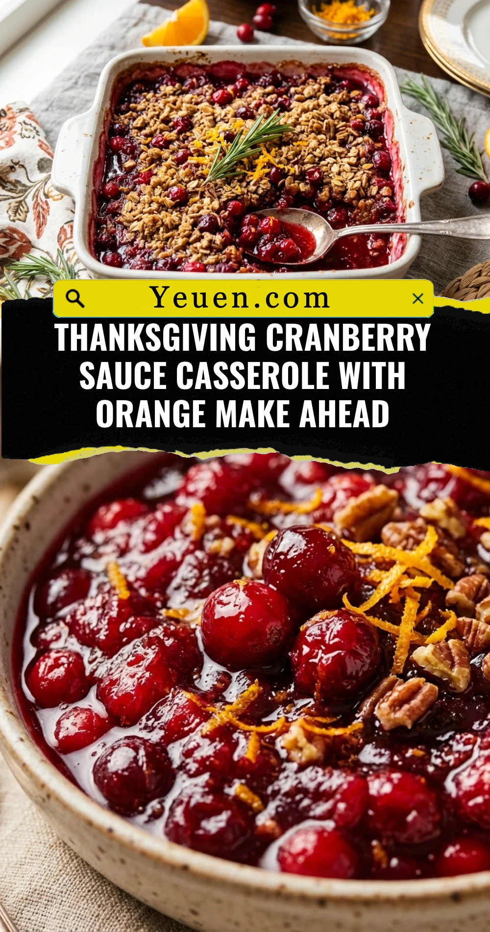 Thanksgiving Cranberry Sauce Casserole With Orange Make Ahead