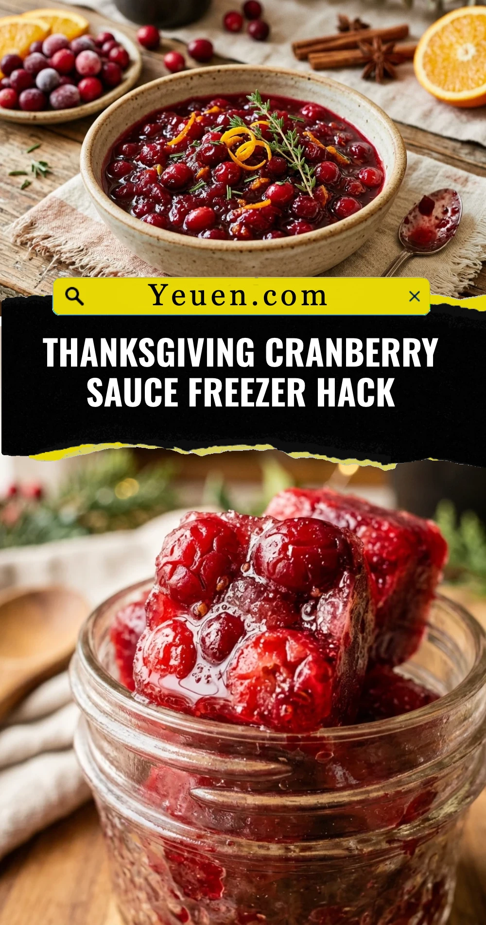 Thanksgiving Cranberry Sauce Freezer Hack