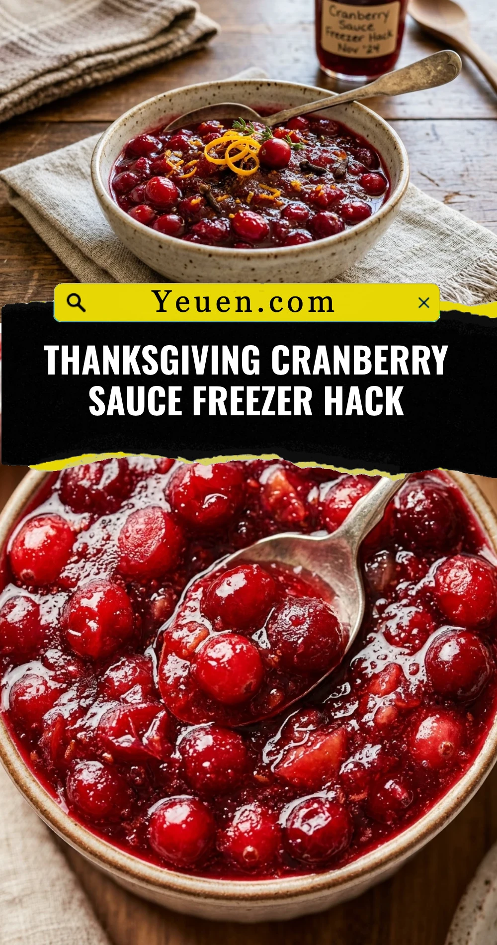 Thanksgiving Cranberry Sauce Freezer Hack