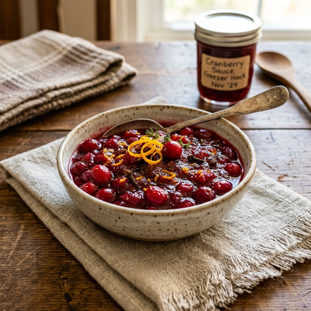 Thanksgiving Cranberry Sauce Freezer Hack