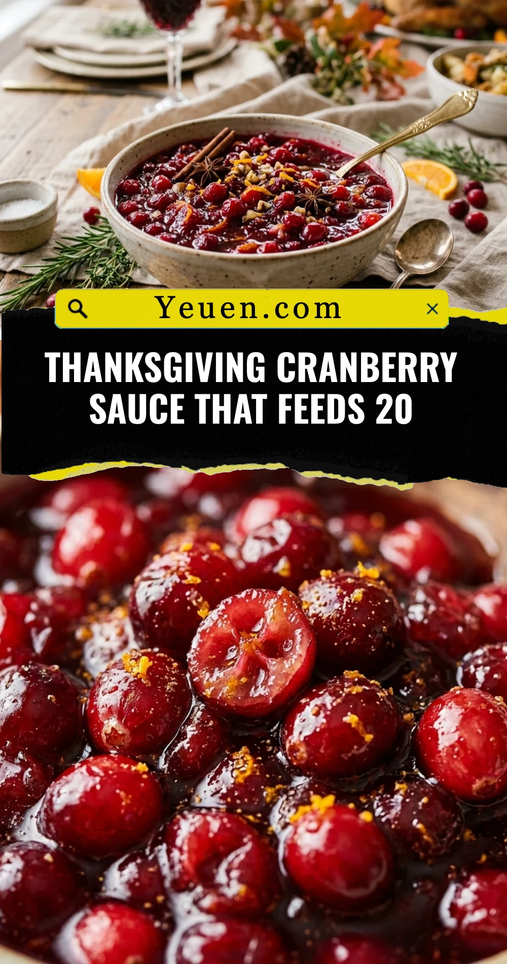Thanksgiving Cranberry Sauce That Feeds 20