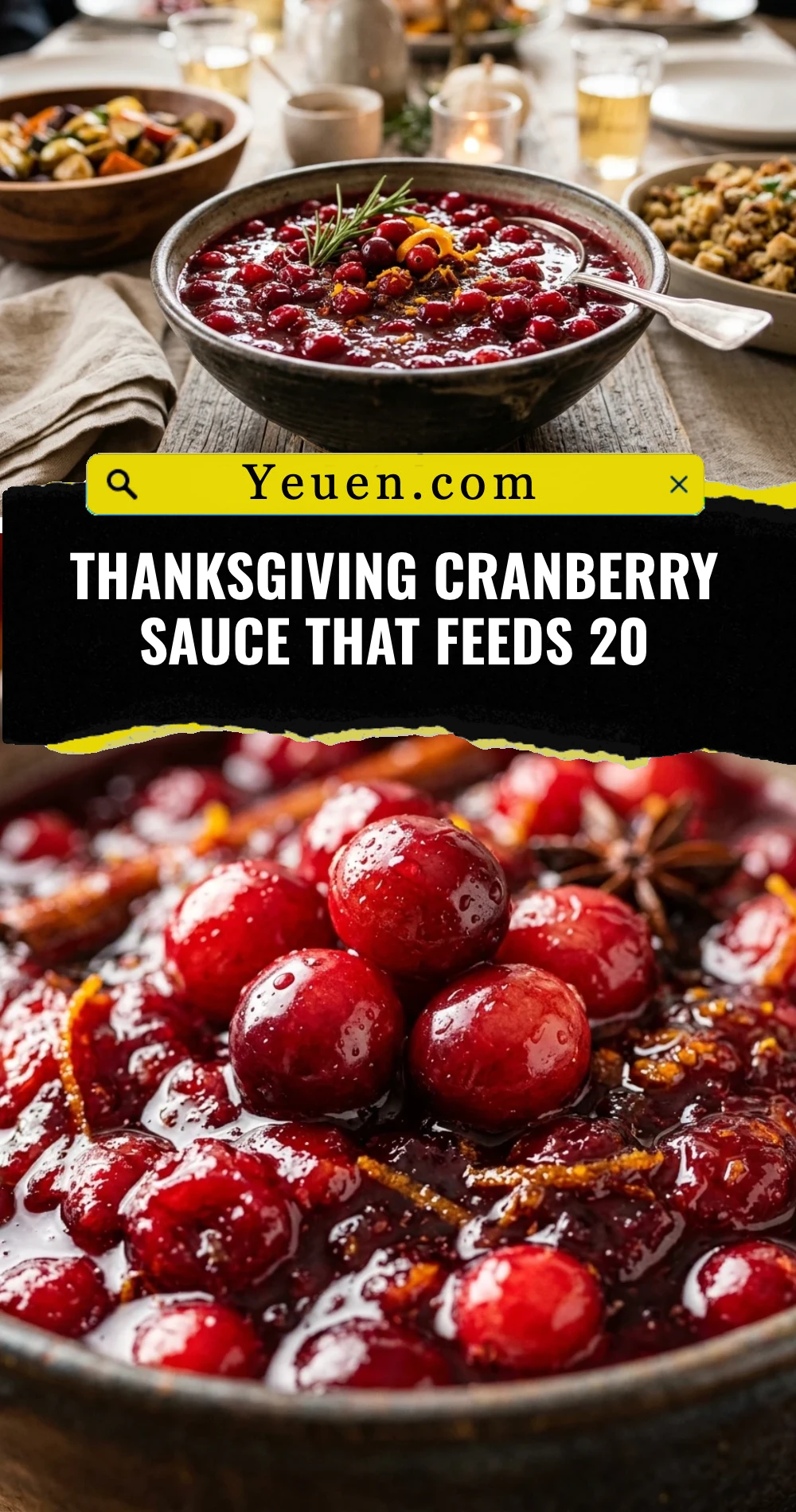 Thanksgiving Cranberry Sauce That Feeds 20