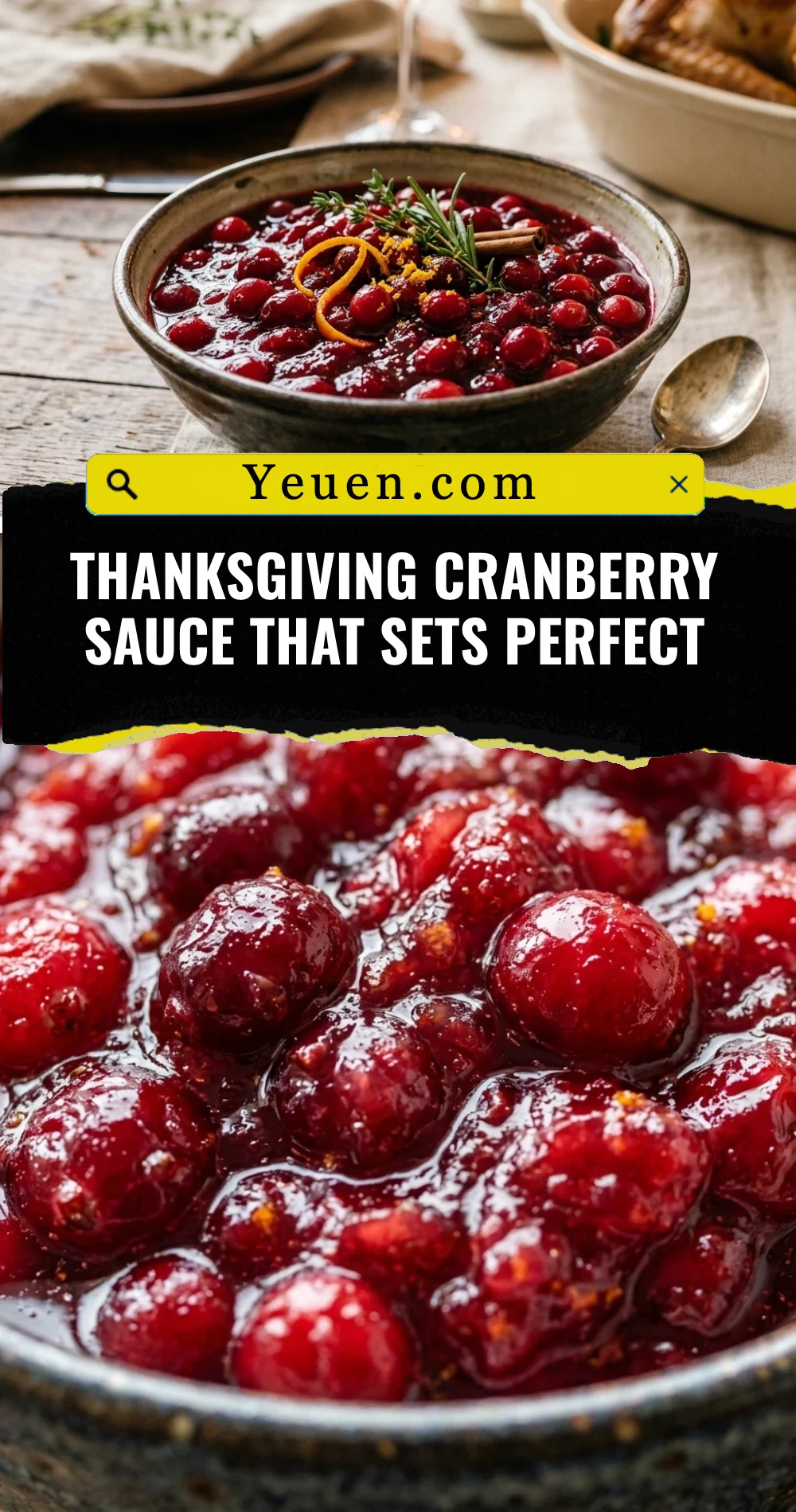 Thanksgiving Cranberry Sauce That Sets Perfect