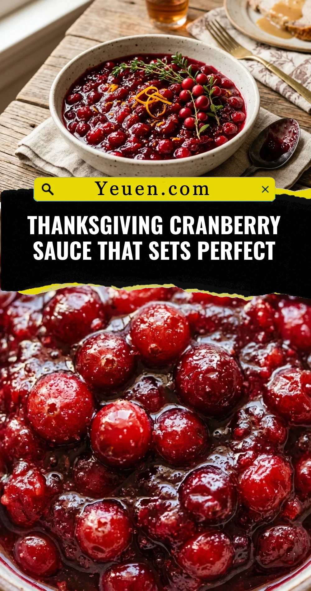Thanksgiving Cranberry Sauce That Sets Perfect