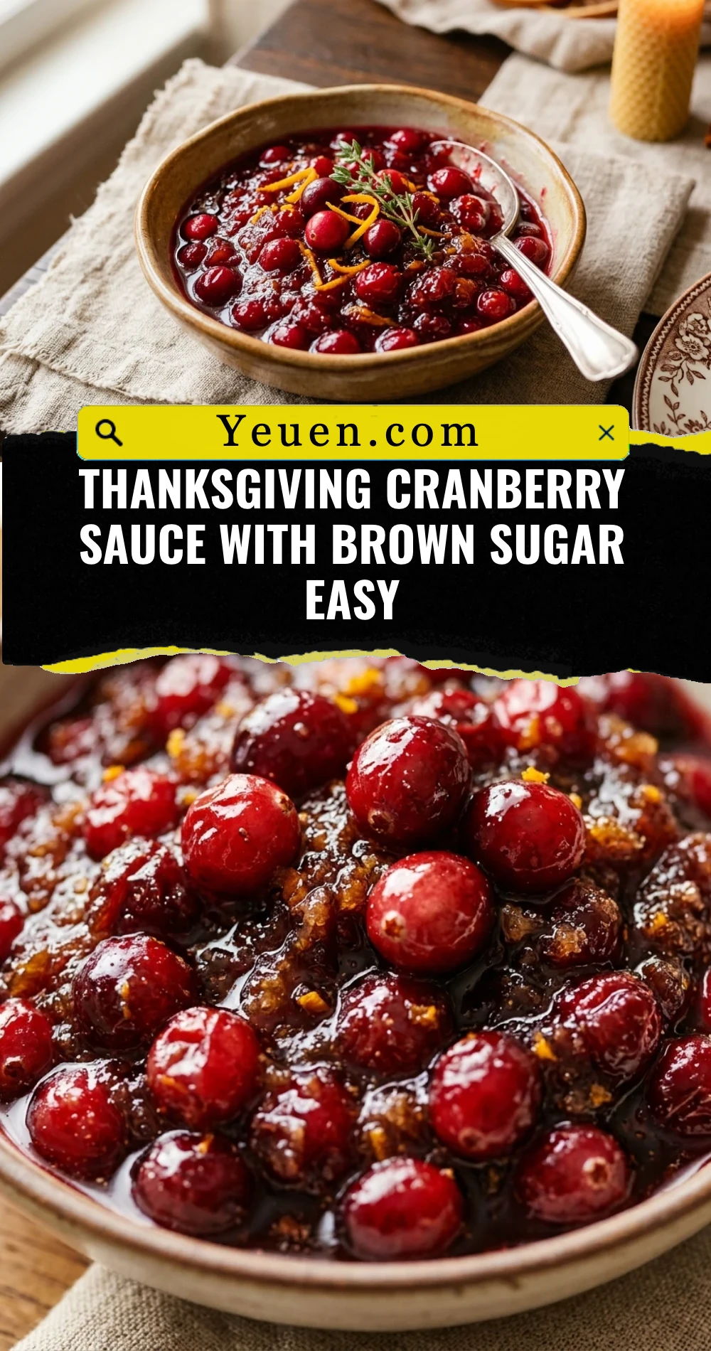 Thanksgiving Cranberry Sauce With Brown Sugar Easy
