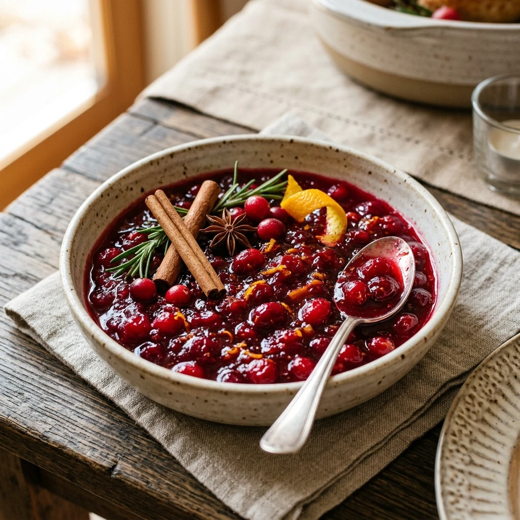 Thanksgiving Cranberry Sauce With Cinnamon