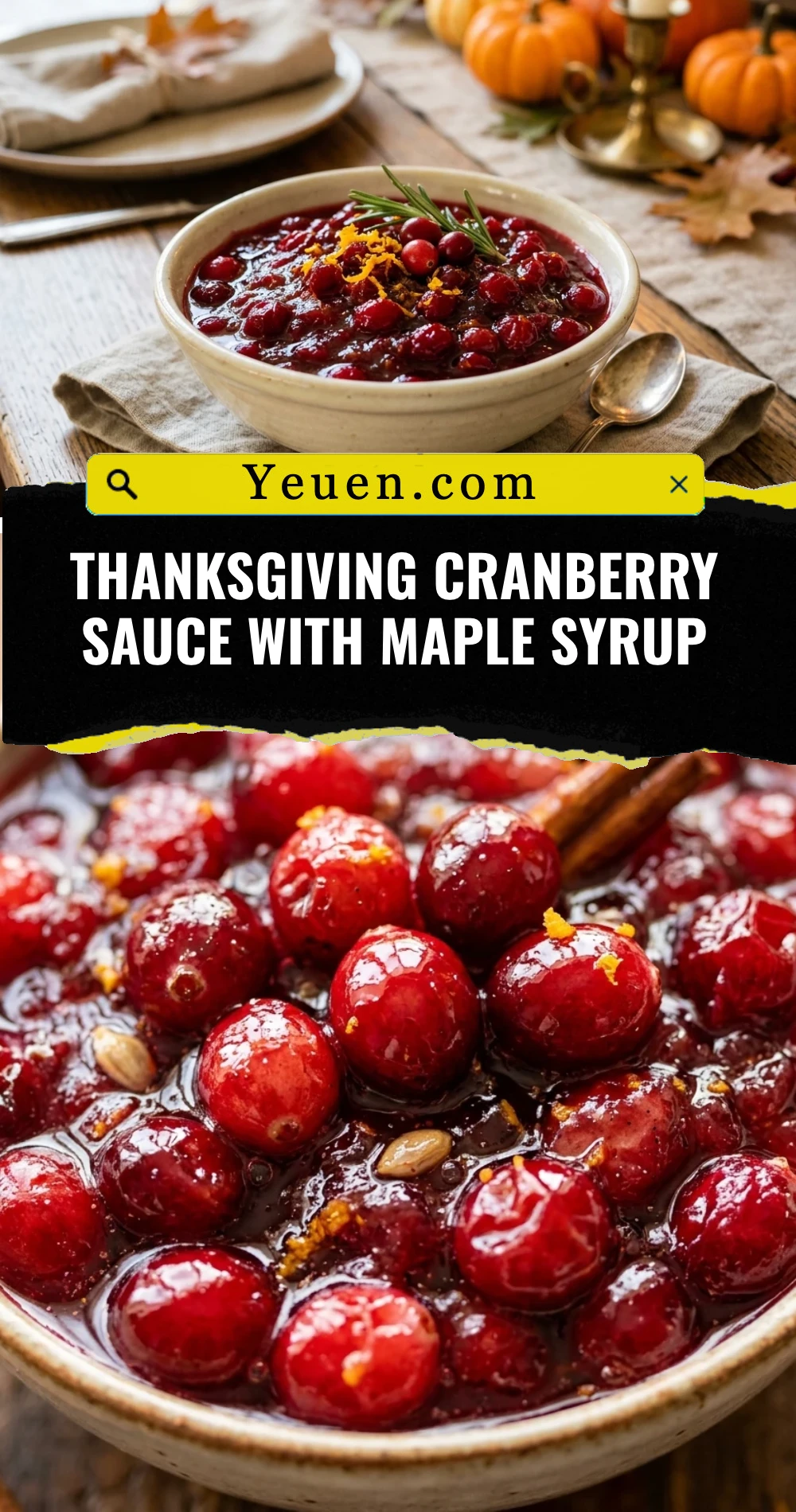 Thanksgiving Cranberry Sauce With Maple Syrup