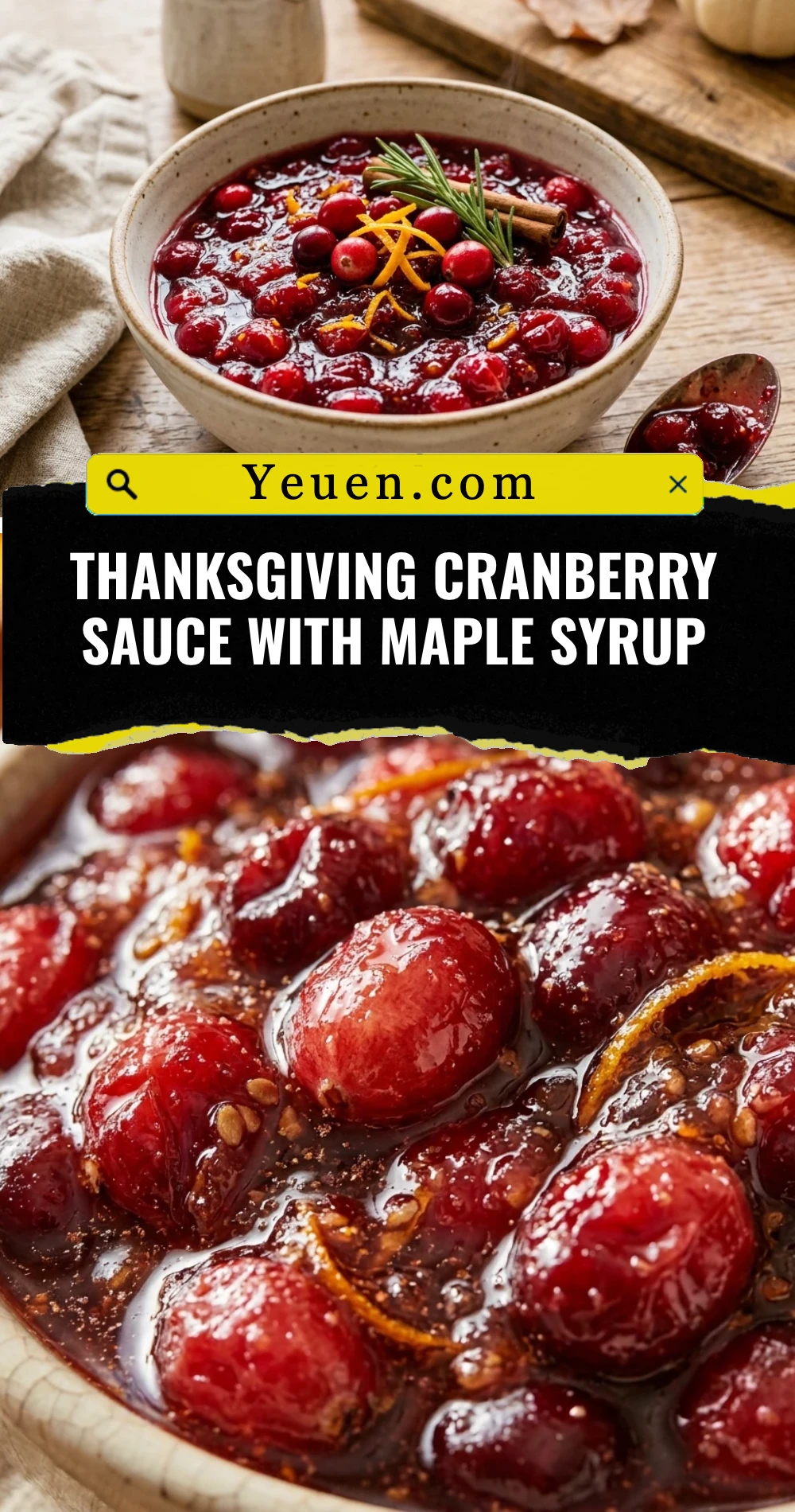 Thanksgiving Cranberry Sauce With Maple Syrup